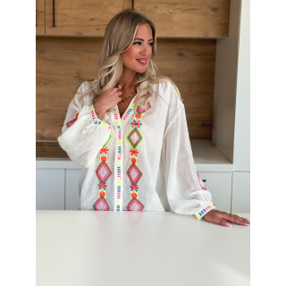 Chemisier Bassora - Blanc