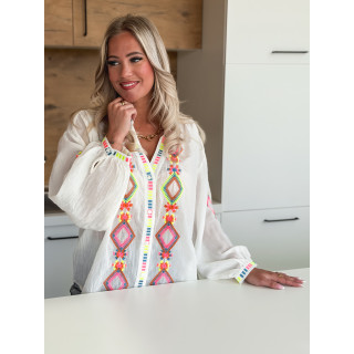 Chemisier Bassora - Blanc