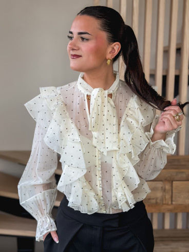 Chemisier à Coeurs Meriem - Beige