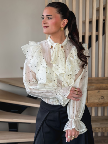 Chemisier à Coeurs Meriem - Beige