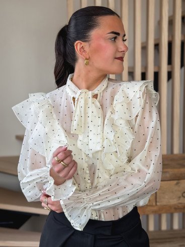 Chemisier à Coeurs Meriem - Beige