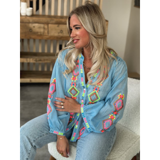 Chemisier Bassora - Bleu