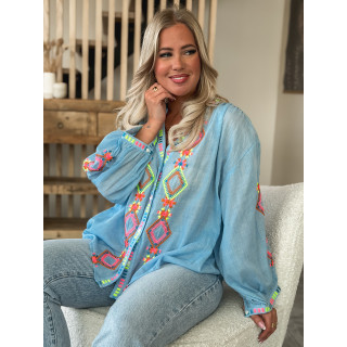 Chemisier Bassora - Bleu