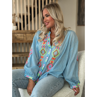 Chemisier Bassora - Bleu