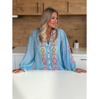 Chemisier Bassora - Bleu