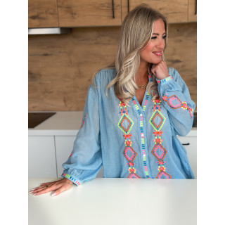 Chemisier Bassora - Bleu