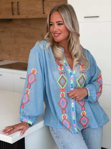 Chemisier Bassora - Bleu