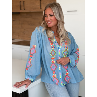 Chemisier Bassora - Bleu