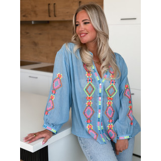 Chemisier Bassora - Bleu