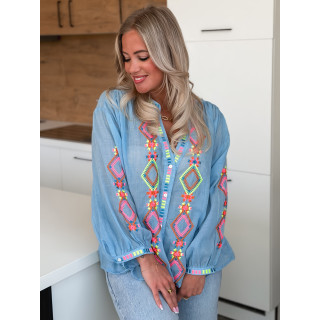 Chemisier Bassora - Bleu