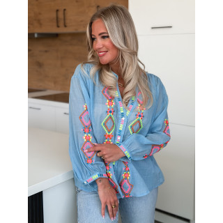 Chemisier Bassora - Bleu