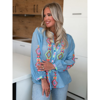 Chemisier Bassora - Bleu