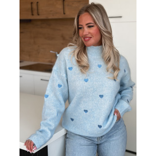 Pull à motifs Barie - Bleu ciel