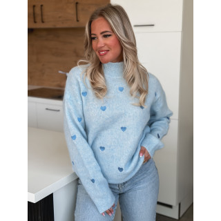 Pull à motifs Barie - Bleu ciel