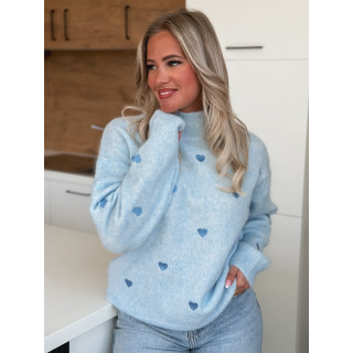 Pull à motifs Barie - Bleu ciel