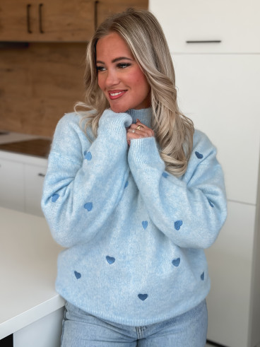 Pull à motifs Barie - Bleu ciel