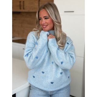 Pull à motifs Barie - Bleu ciel