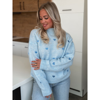 Pull à motifs Barie - Bleu ciel