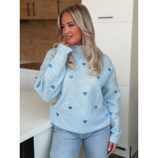 Pull à motifs Barie - Bleu ciel