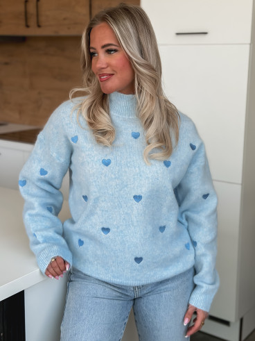 Pull à motifs Barie - Bleu ciel