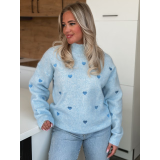 Pull à motifs Barie - Bleu ciel