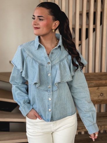 Chemisier en jeans Cathel - Bleu clair