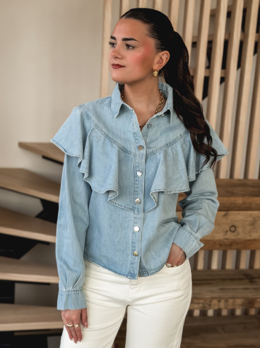Chemisier en jeans Cathel - Bleu clair