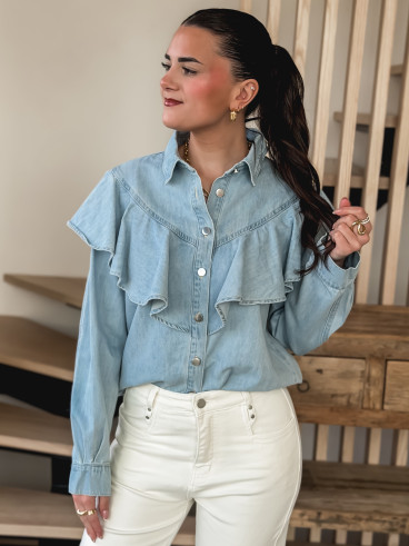 Chemisier en jeans Cathel - Bleu clair