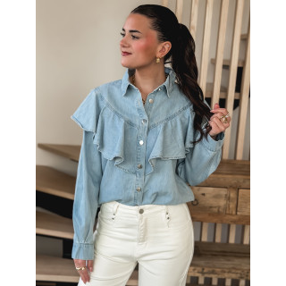Chemisier en jeans Cathel - Bleu clair