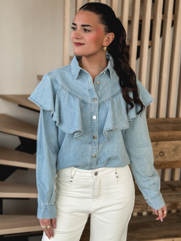 Chemisier en jeans Cathel - Bleu clair