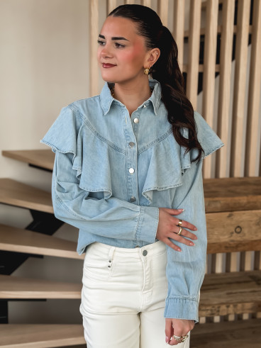 Chemisier en jeans Cathel - Bleu clair