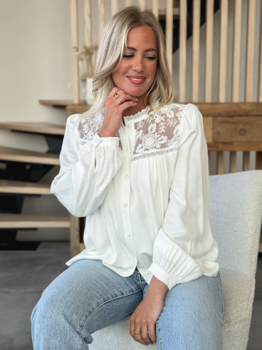 Blouse Keira - Blanc Blouse Keira - Blanc
