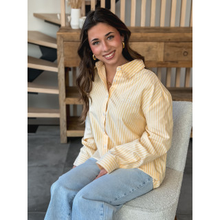 Chemise lignée Carola - Jaune/Blanc