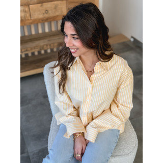 Chemise lignée Carola - Jaune/Blanc