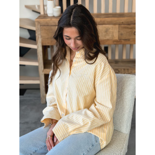 Chemise lignée Carola - Jaune/Blanc