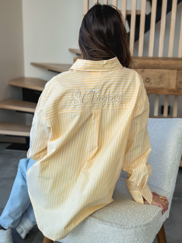 Chemise lignée Carola - Jaune/Blanc
