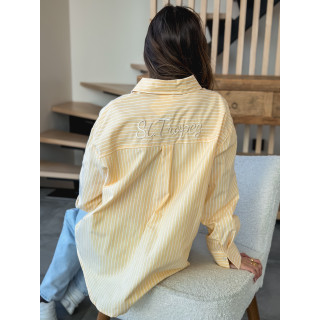 Chemise lignée Carola - Jaune/Blanc