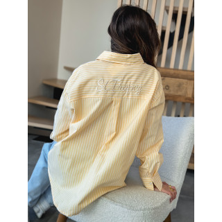 Chemise lignée Carola - Jaune/Blanc