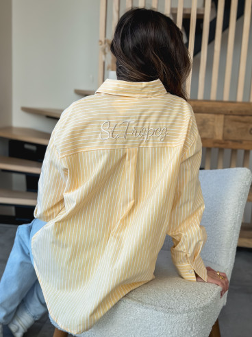 Chemise lignée Carola - Jaune/Blanc