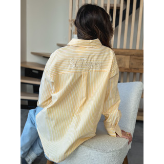 Chemise lignée Carola - Jaune/Blanc