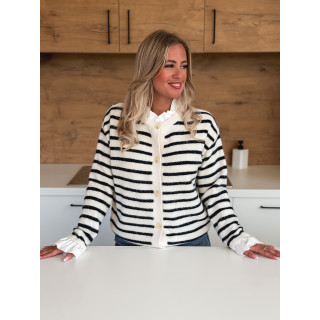 Gilet Ligné Malizia - Ecru