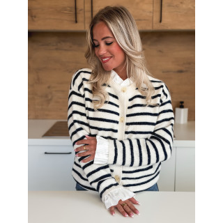 Gilet Ligné Malizia - Ecru