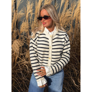 Gilet Ligné Malizia - Ecru