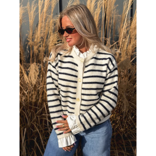 Gilet Ligné Malizia - Ecru