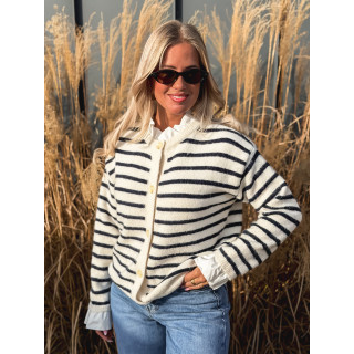 Gilet Ligné Malizia - Ecru