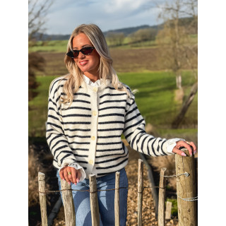 Gilet Ligné Malizia - Ecru