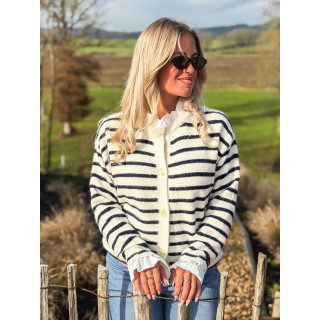 Gilet Ligné Malizia - Ecru