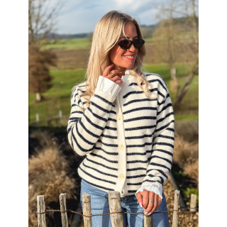 Gilet Ligné Malizia - Ecru