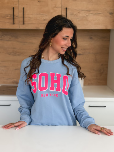 Pull Adaya - Bleu/Rose