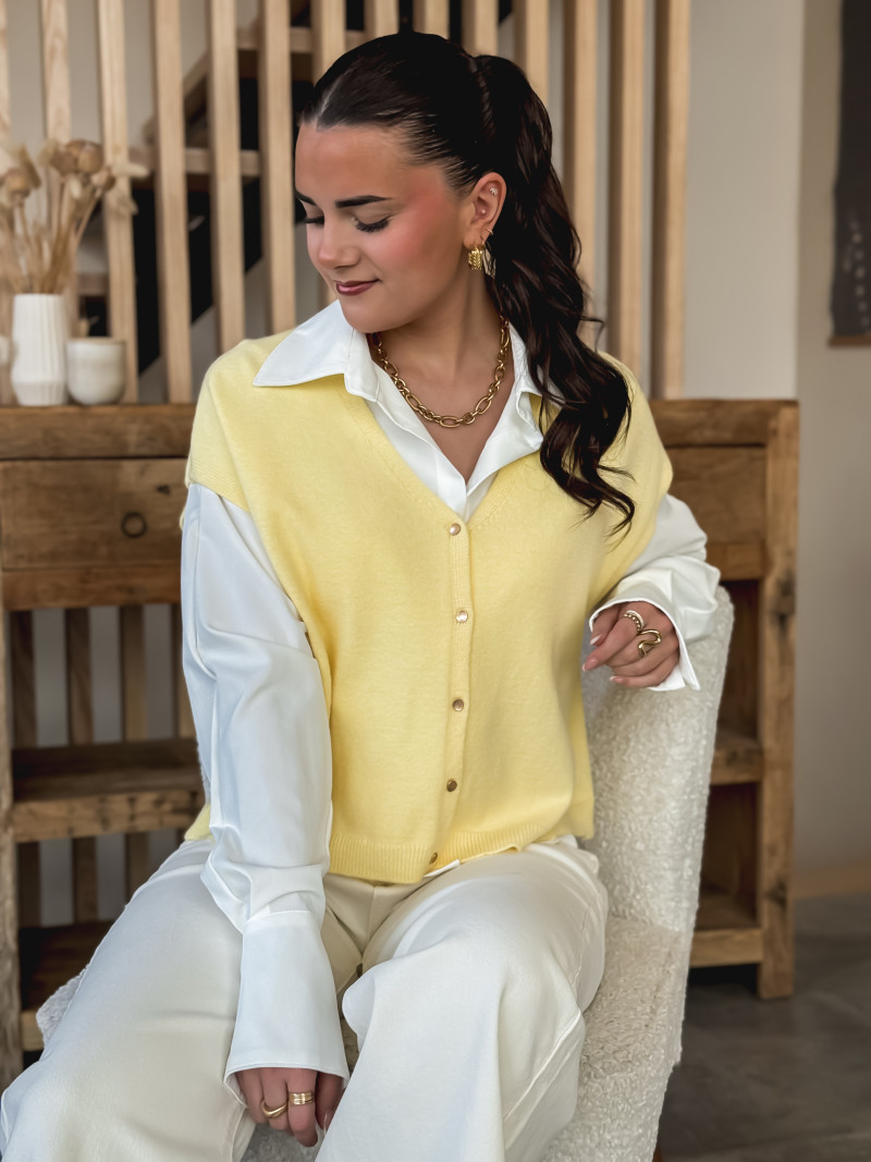 Gilet Gabbie - Jaune Gilet Gabbie - Jaune